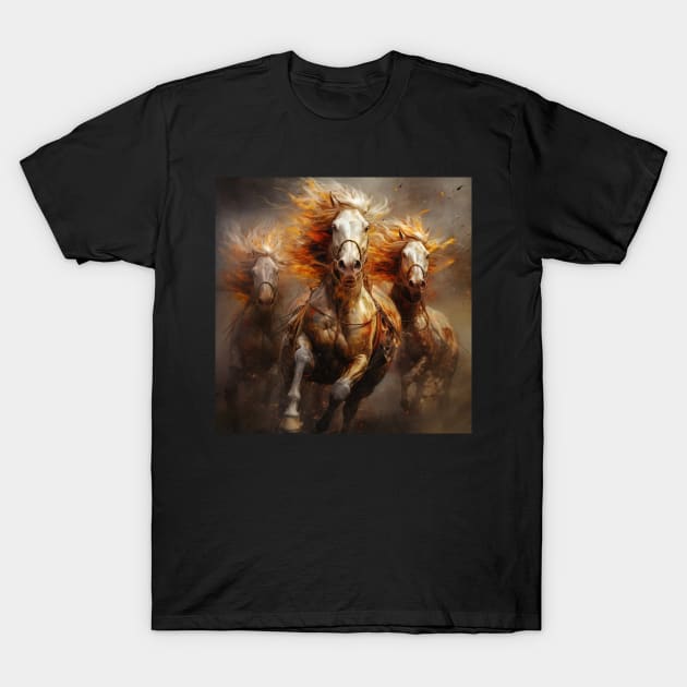 Graceful Watercolor Gallop Majestic Horse Art Print T-Shirt by JojoArtEvo